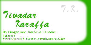 tivadar karaffa business card